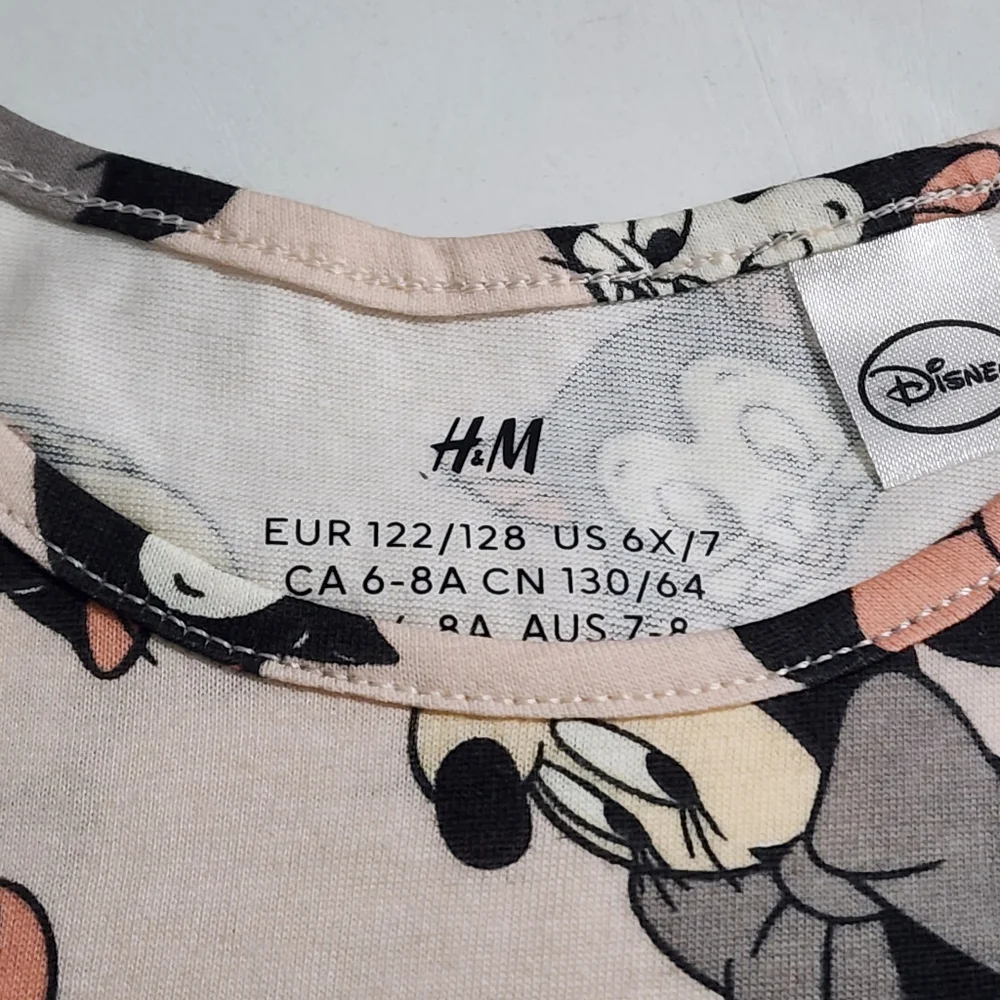H&M Disney Girls Minnie Mouse & Figaro Printed Cotton Tank Top Dress Size 6x NEW